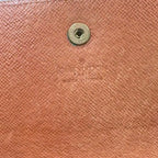 Louis Vuitton Pochette Porte Monnaie Credit Monogram Brown Wallet Gold — view 4