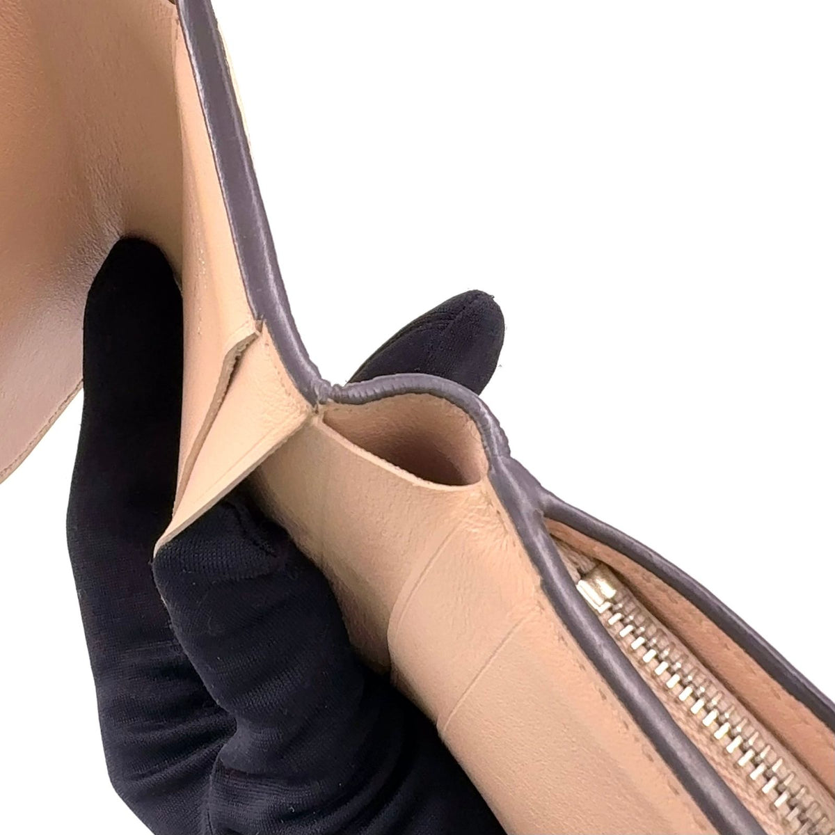 Louis Vuitton Portefeuille Iris XS Mahina Magnolia Leather Pink Beige Trifold — view 7