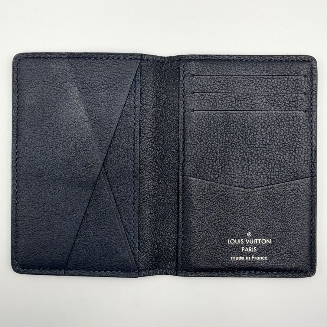 Louis Vuitton Organizer Poche Taurillon Leather Dark Navy Card Case — view 3