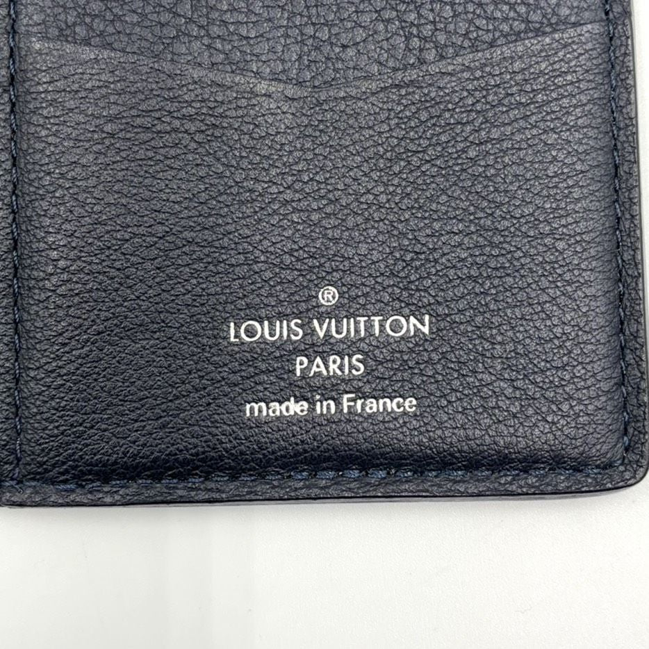 Louis Vuitton Organizer Poche Taurillon Leather Dark Navy Card Case — view 4