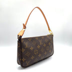 Louis Vuitton Pochette Accessoires Monogram Leather Brown Light Handbag Gold — view 2