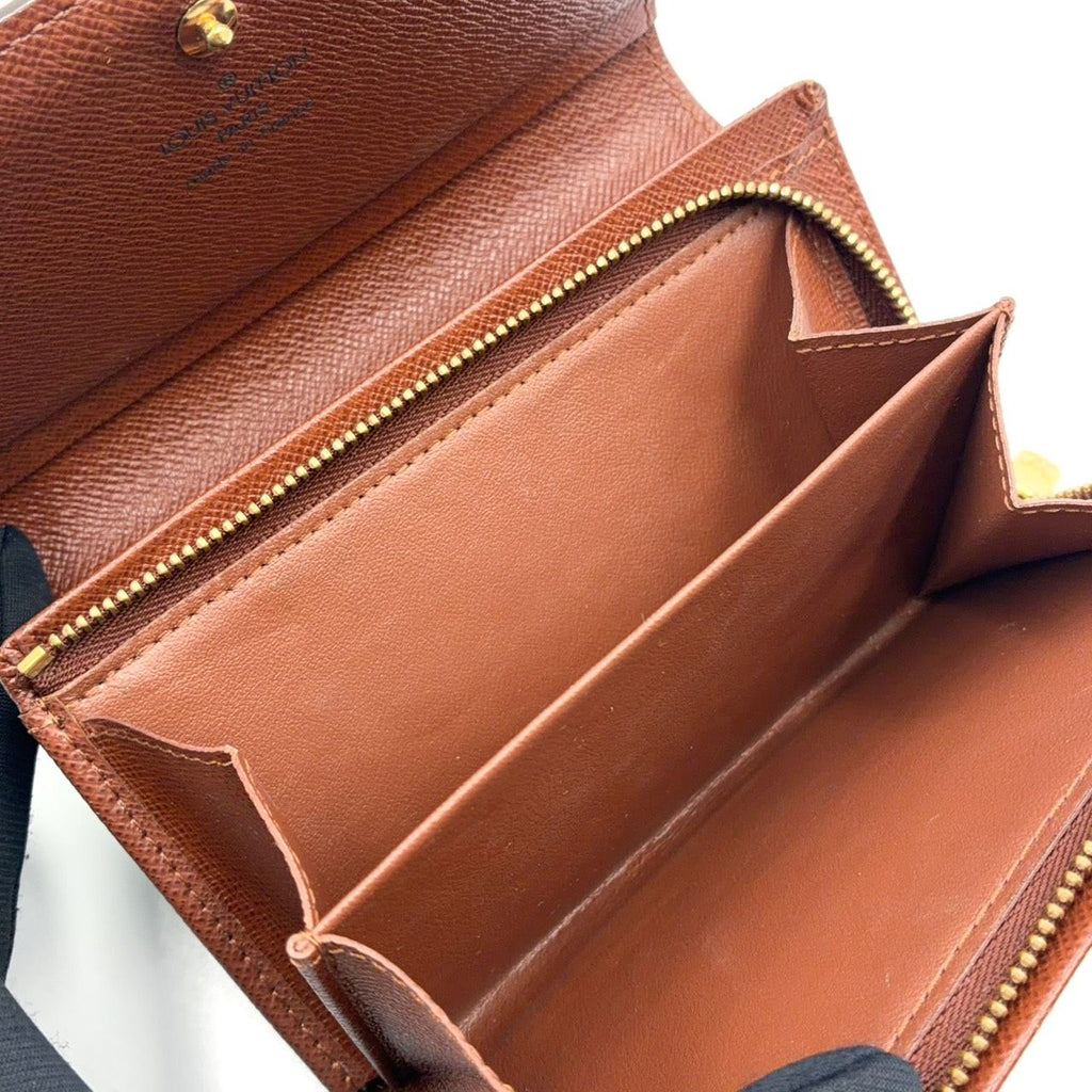 Louis Vuitton Compact Zip Wallet Monogram Brown Bifold Gold — view 8