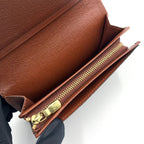 Louis Vuitton Compact Zip Wallet Monogram Brown Bifold Gold — view 5