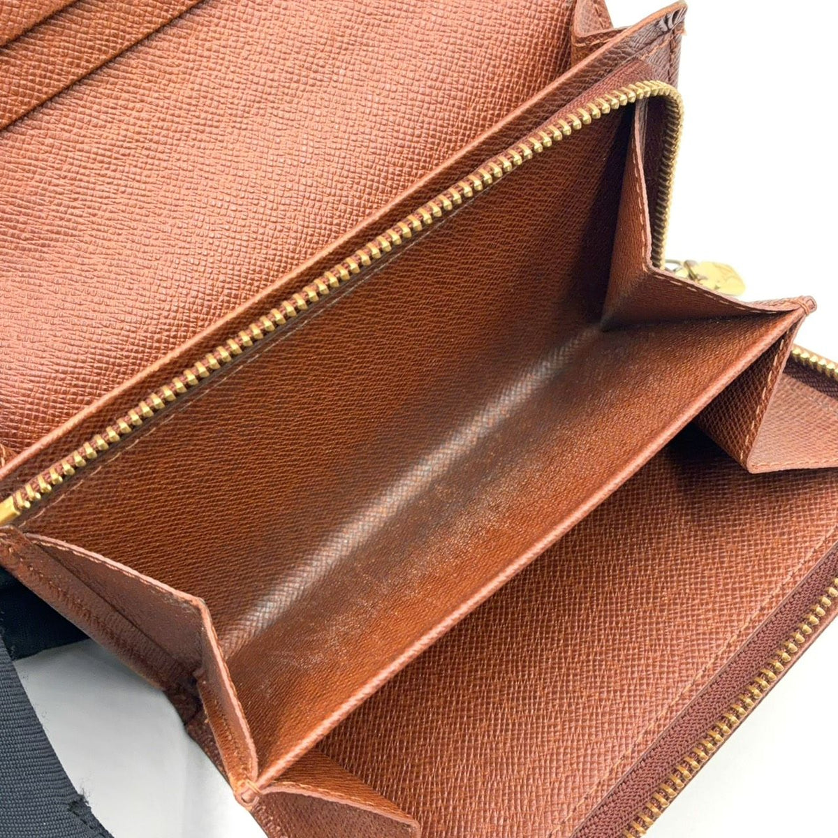 Louis Vuitton Compact Zip Wallet Monogram Brown Bifold Gold — view 8