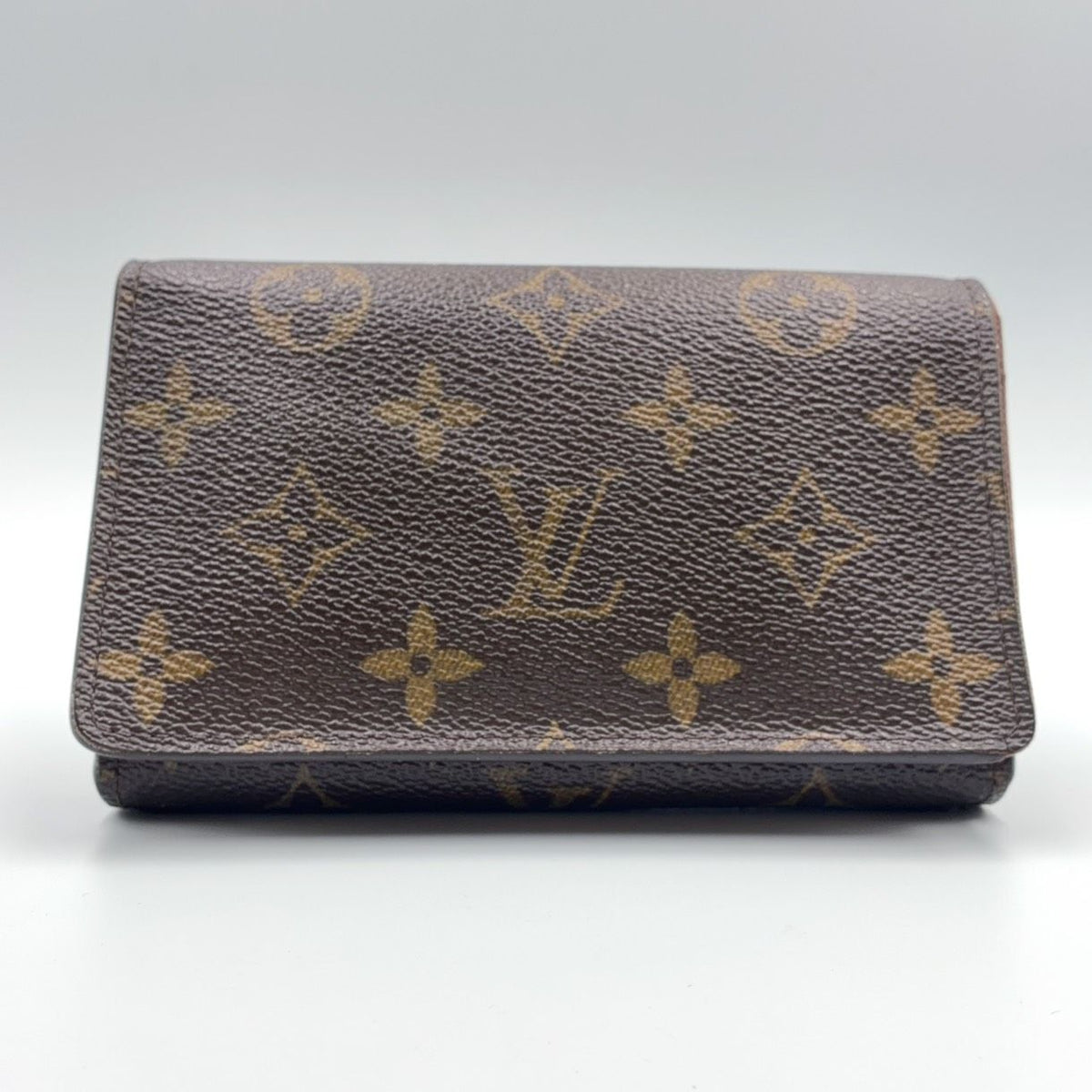 Louis Vuitton Compact Zip Wallet Monogram Brown Bifold Gold