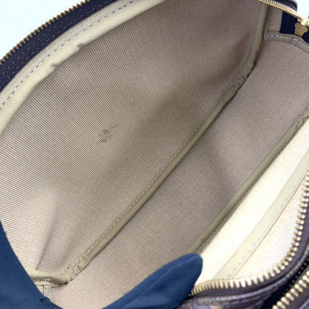 Louis Vuitton Reporter PM Monogram Leather Brown Shoulder Bag Gold — view 4