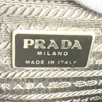 Prada Tessuto Nylon Leather Black Shoulder Bag Silver — view 4