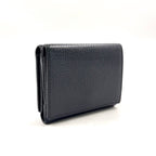 Gucci Petit Marmont Trifold Wallet Snap Compact Leather Black Gold — view 2