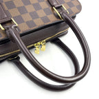Louis Vuitton Brera Damier Ebene Leather Brown Handbag Gold — view 8