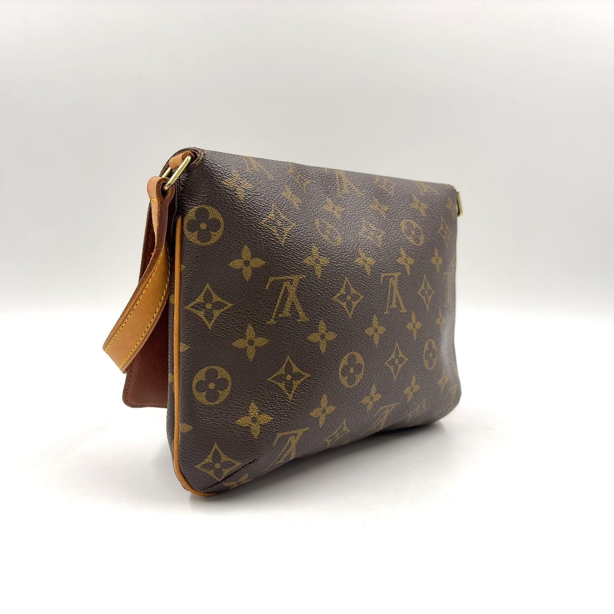 Louis Vuitton Musette Tango Short Strap Monogram Leather Brown Light Shoulder — view 2