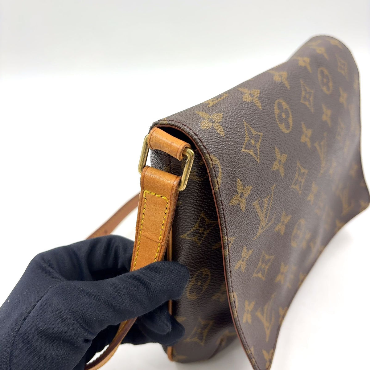 Louis Vuitton Musette Tango Short Strap Monogram Leather Brown Light Shoulder — view 6