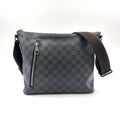 Louis Vuitton Mick PM Damier Graphite Leather Black Shoulder Bag Silver