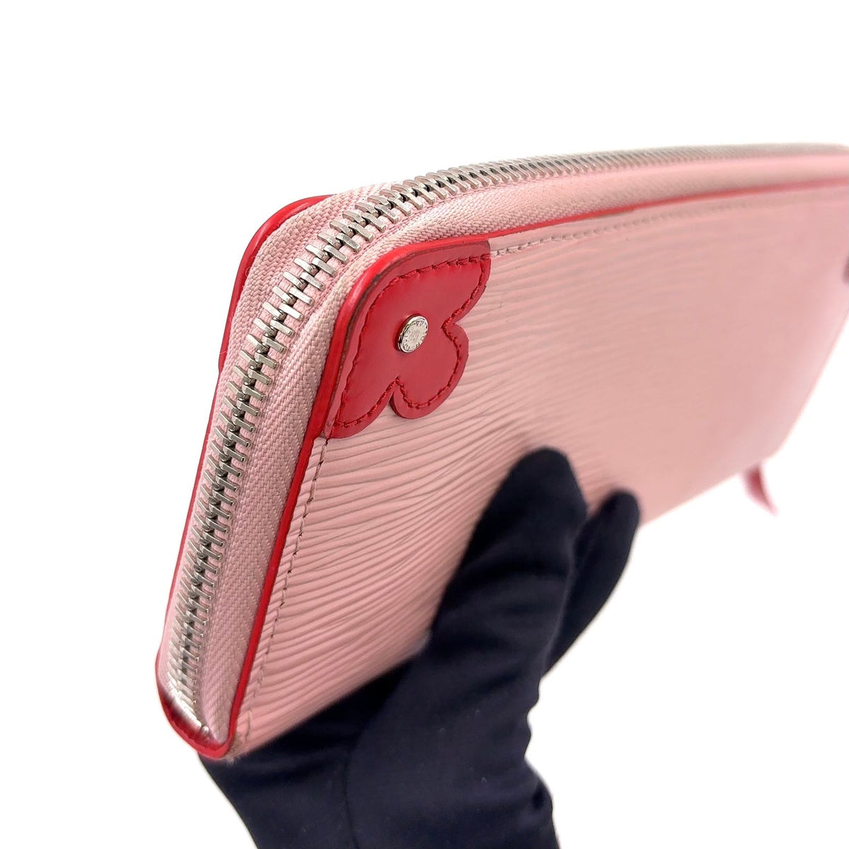 Louis Vuitton Portefeuille Clemence Leather Pink Red Wallet — view 6