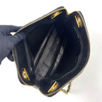 Chanel Quilted Lambskin Black Shoulder Bag Gold — view 3