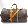 Louis Vuitton Keepall Bandouliere 60 Monogram Brown Boston Bag Gold