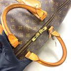 Louis Vuitton Keepall Bandouliere 60 Monogram Brown Boston Bag Gold — view 7