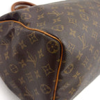 Louis Vuitton Speedy 35 Monogram Leather Brown Handbag Gold — view 7
