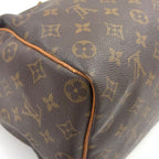 Louis Vuitton Speedy 35 Monogram Leather Brown Handbag Gold — view 8