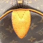 Louis Vuitton Speedy 35 Monogram Leather Brown Handbag Gold — view 4