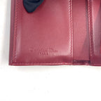 Dior Lady Lotus Wallet Patent Leather Red Trifold Gold — view 4