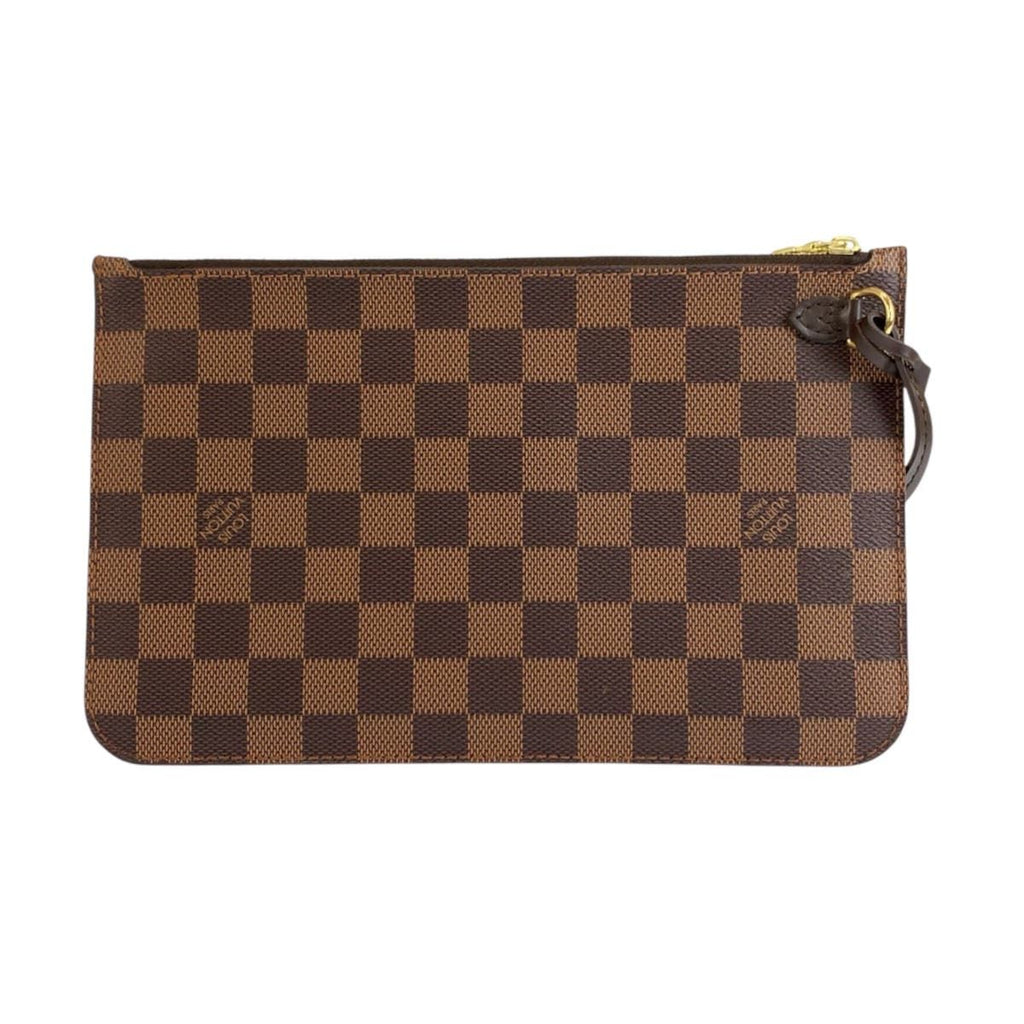 Louis Vuitton Damier Neverfull Pouch Brown Gold — view 2