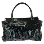 Gucci Abbey Black Gold Patent Tote Bag — view 2