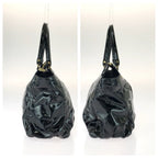 Gucci Abbey Black Gold Patent Tote Bag — view 8
