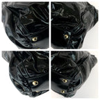 Gucci Abbey Black Gold Patent Tote Bag — view 3
