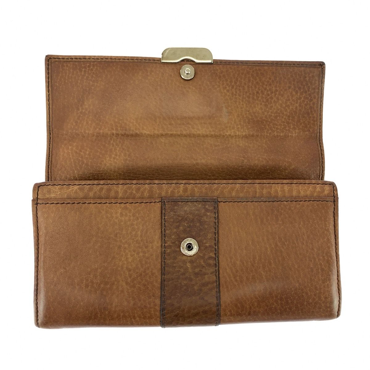Gucci Guccissima Brown Silver Leather Wallet — view 6