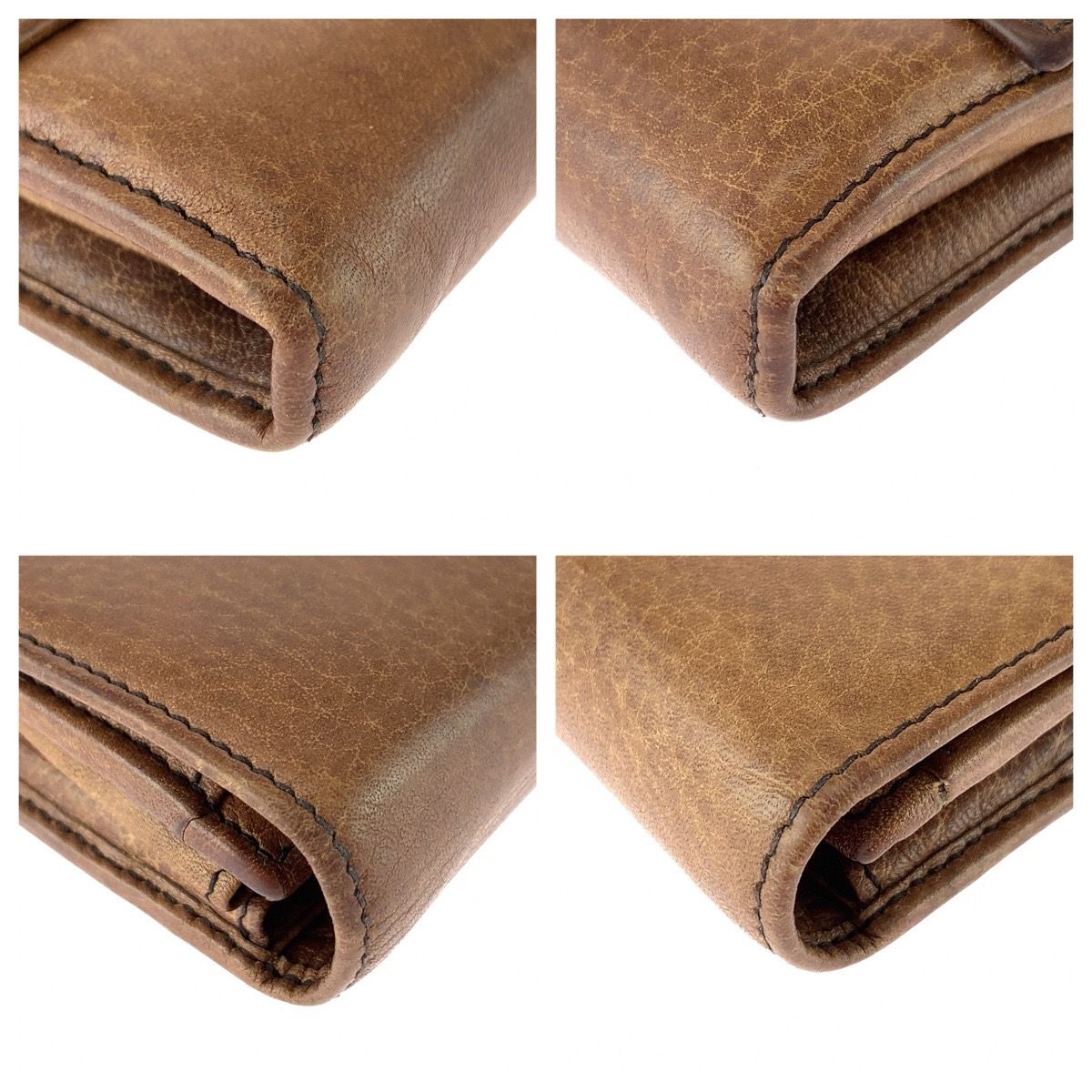 Gucci Guccissima Brown Silver Leather Wallet — view 3