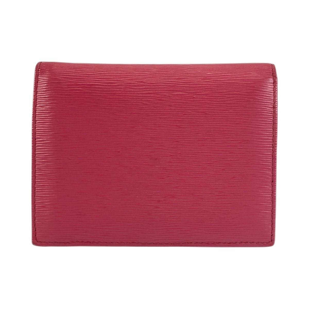 Prada Saffiano Logo Pink Gold Leather Fold Wallet Compact — view 2