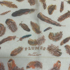 Hermes Scarf Petit Carre Dark Yellow Orange Multi Plumes — view 4