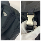 Prada Tessuto Black Silver Nylon Backpack — view 6