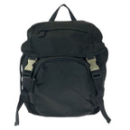 Prada Tessuto Black Silver Nylon Backpack