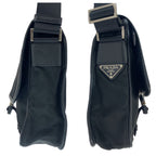 Prada Tessuto Black Silver Nylon Shoulder Bag — view 7