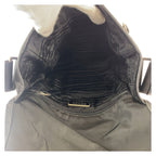 Prada Tessuto Black Silver Nylon Shoulder Bag — view 8