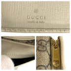 Gucci Horsebit Beige Ivory GG Supreme Canvas Fold Wallet Compact — view 3