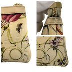 Gucci Flora Ivory Gold Canvas Case Makeup Pouch — view 7
