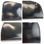 Prada Navy Silver Patent Leather Chain Shoulder Bag — view 6