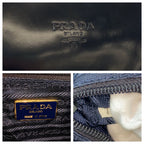 Prada Navy Silver Patent Leather Chain Shoulder Bag — view 3