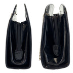 Prada Navy Silver Patent Leather Chain Shoulder Bag — view 8