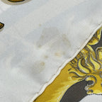 Hermes Scarf Yellow White Gold Astrology Silk — view 5