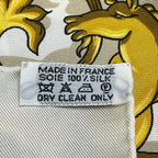 Hermes Scarf Yellow White Gold Astrology Silk — view 3