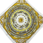 Hermes Scarf Yellow White Gold Astrology Silk
