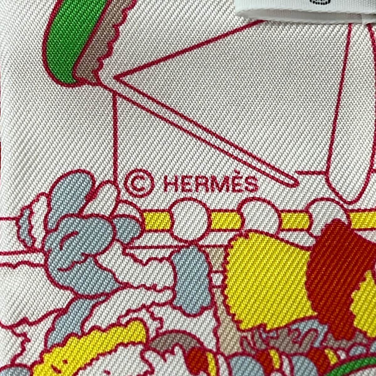 Hermes Scarf Twilly White Multi Pony Pit Stop — view 2
