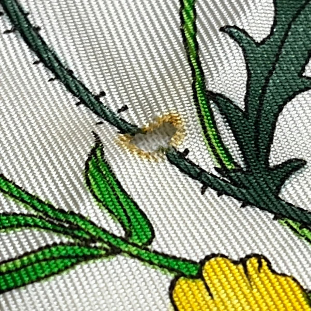Gucci Scarf Light Blue Green Multi Floral Pattern — view 4