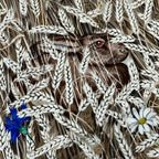 Hermes Scarf Carre 90 Ivory Beige Multi Apins Dans Un Champ de Rabbit — view 4