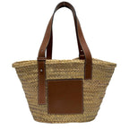 Loewe Tote Bag Basket Beige Brown Leather
