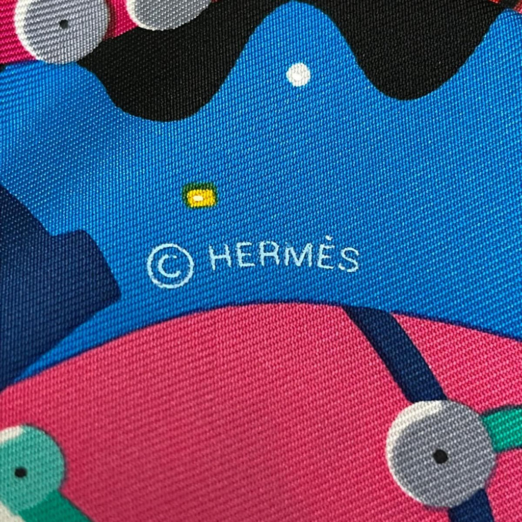 Hermes Scarf Carre 90 Blue Black Multi Costume de Fete — view 2