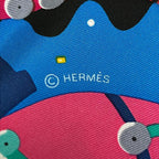 Hermes Scarf Carre 90 Blue Black Multi Costume de Fete — view 2